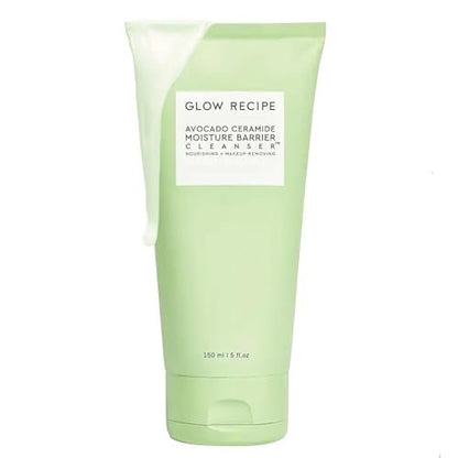 Glow Recipe Avocado Ceramide Facial Cleanser – Hydrating Gel-to-Foam Face Wash for Dry Skin, Barrier Support, Hyaluronic Acid + Colloidal Oatmeal (150ml) Avelisse