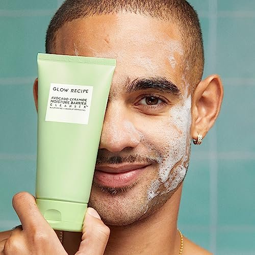 Glow Recipe Avocado Ceramide Facial Cleanser – Hydrating Gel-to-Foam Face Wash for Dry Skin, Barrier Support, Hyaluronic Acid + Colloidal Oatmeal (150ml) Avelisse