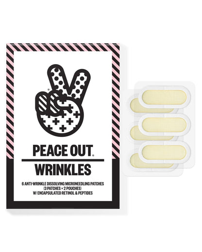 PEACE OUT Microneedling Wrinkle Patches with Retinol, Peptides & Vitamin C - 6 Count Avelisse