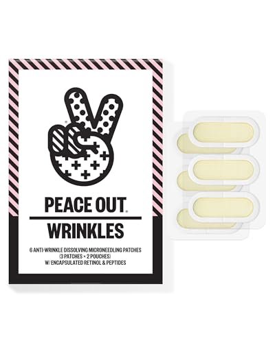 PEACE OUT Microneedling Wrinkle Patches with Retinol, Peptides & Vitamin C - 6 Count Avelisse