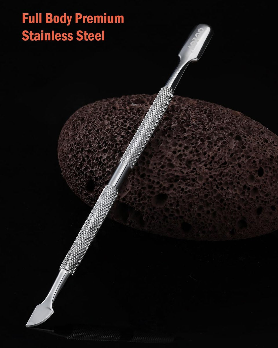 BEZOX Cuticle Pusher - Stainless Steel Double-Ended Cuticle Stick & UV Gel Nail Polish Remover Tool for Professional Manicure Avelisse
