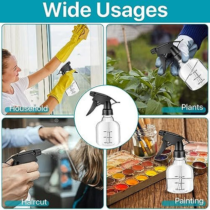 Worldity 24 Pack 8 oz Small Spray Bottles - Refillable Empty Spray Bottles with Measurement Marks and Adjustable Nozzle for Hair, Cleaning, Plants, Kitchen, Bathroom, Salon & Home Use Avelisse