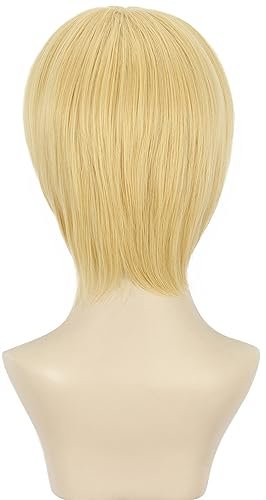 Yuehong Long Curly Blonde Double Ponytail Clip Wig for Women - Synthetic Halloween Cosplay Costume Wig