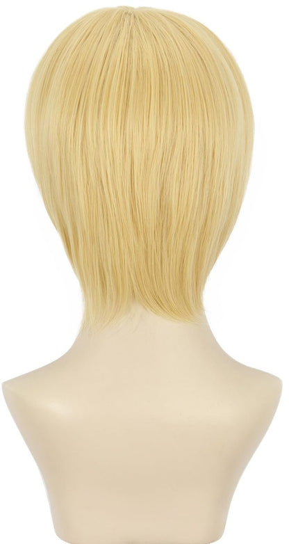Yuehong Long Curly Blonde Double Ponytail Clip Wig for Women - Synthetic Halloween Cosplay Costume Wig