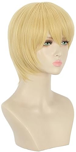 Yuehong Long Curly Blonde Double Ponytail Clip Wig for Women - Synthetic Halloween Cosplay Costume Wig - görsel 14