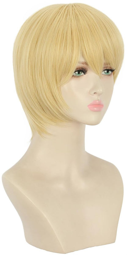 Yuehong Long Curly Blonde Double Ponytail Clip Wig for Women - Synthetic Halloween Cosplay Costume Wig