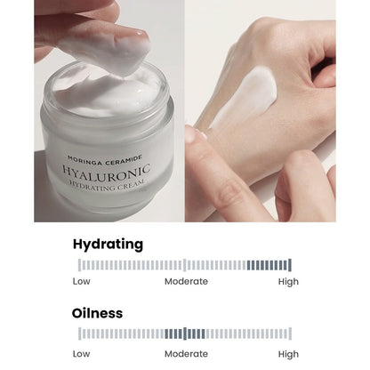 Heimish Moringa Ceramide & Hyaluronic Hydrating Cream - 1.69 fl oz (50 ml) – Deep Moisture Face Cream