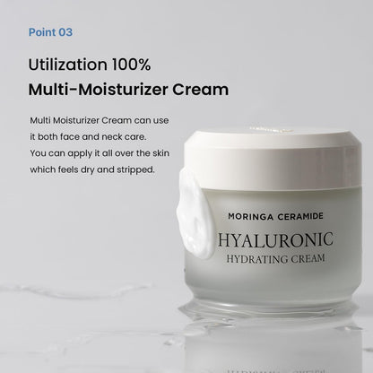 Heimish Moringa Ceramide & Hyaluronic Hydrating Cream - 1.69 fl oz (50 ml) – Deep Moisture Face Cream