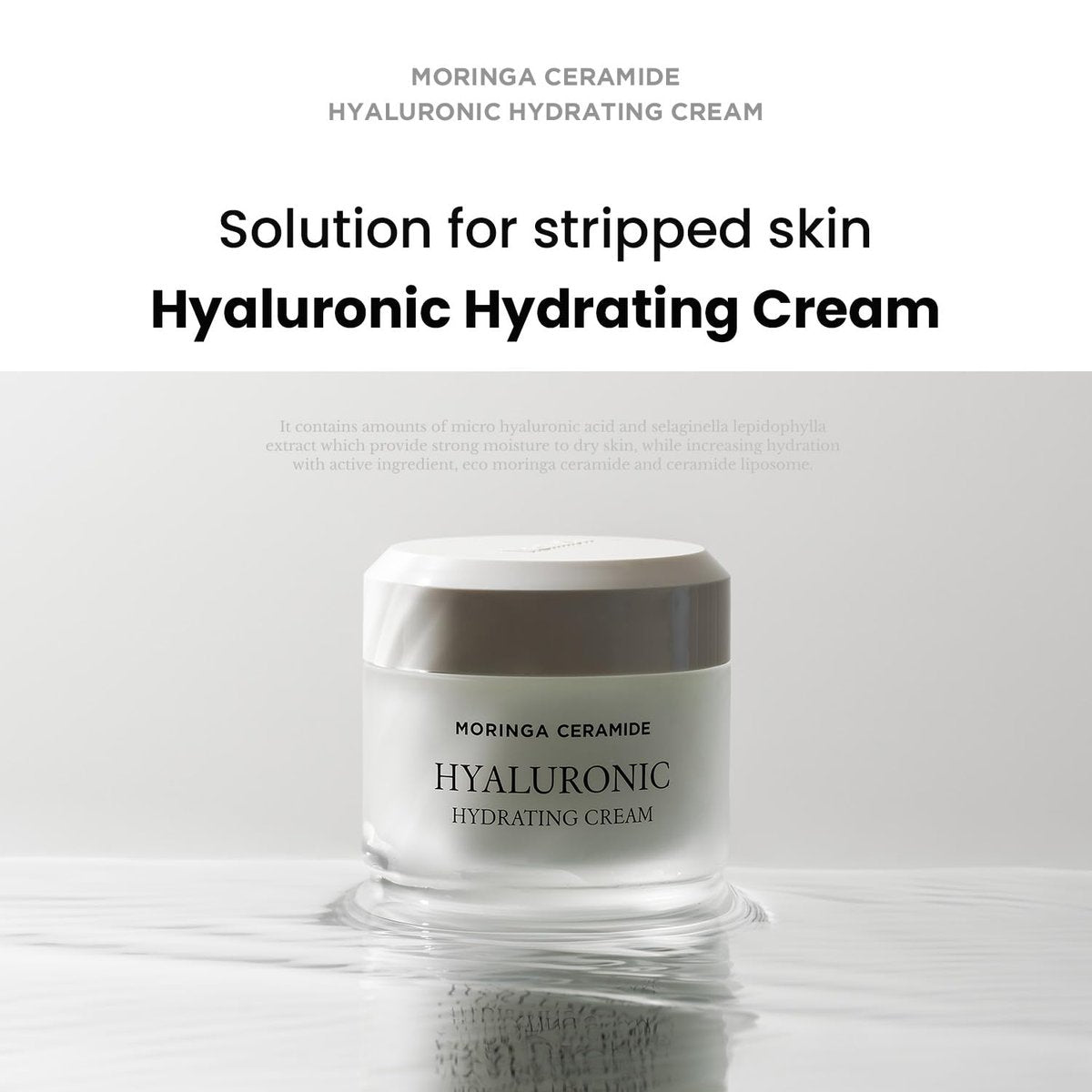 Heimish Moringa Ceramide & Hyaluronic Hydrating Cream - 1.69 fl oz (50 ml) – Deep Moisture Face Cream - görsel 3