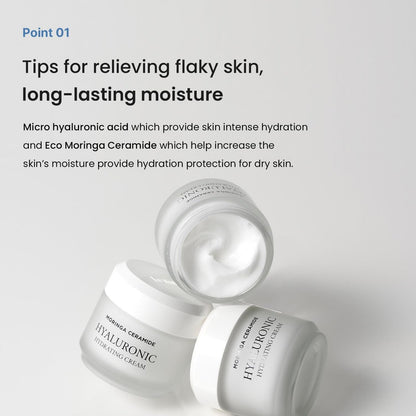 Heimish Moringa Ceramide & Hyaluronic Hydrating Cream - 1.69 fl oz (50 ml) – Deep Moisture Face Cream