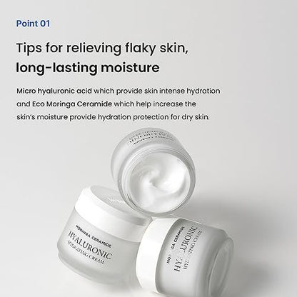 Heimish Moringa Ceramide & Hyaluronic Hydrating Cream - 1.69 fl oz (50 ml) – Deep Moisture Face Cream