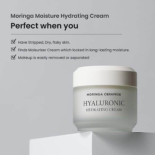 Heimish Moringa Ceramide & Hyaluronic Hydrating Cream - 1.69 fl oz (50 ml) – Deep Moisture Face Cream - görsel 8