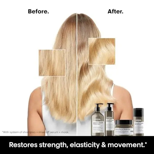 L'Oréal Professionnel Paris Absolut Repair Molecular Rinse Off Hair Serum - Deep Conditioning Treatment for All Damaged Hair Types, Repairs Damage & Restores Strength Avelisse