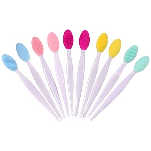 10-Pack Silicone Double-Sided Lip Scrub & Facial Cleansing Brush Set – Exfoliate Lips, Remove Blackheads, Deep Clean Pores - görsel 2
