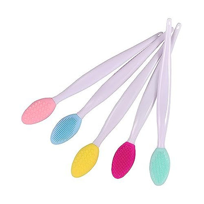 10-Pack Silicone Double-Sided Lip Scrub & Facial Cleansing Brush Set – Exfoliate Lips, Remove Blackheads, Deep Clean Pores