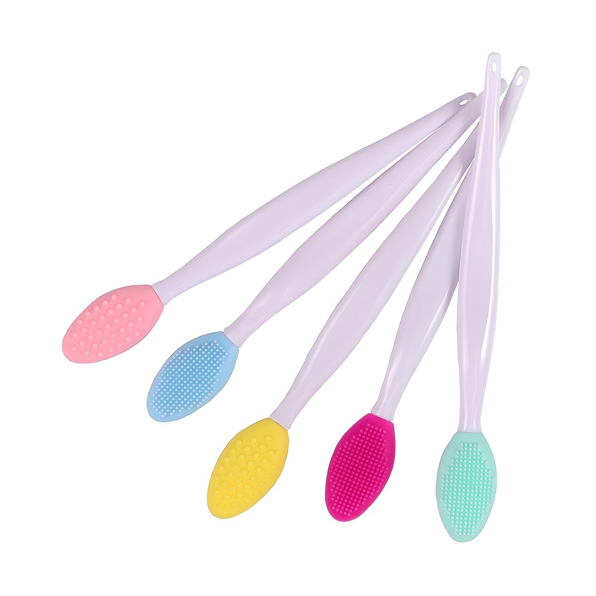 10-Pack Silicone Double-Sided Lip Scrub & Facial Cleansing Brush Set – Exfoliate Lips, Remove Blackheads, Deep Clean Pores - görsel 7