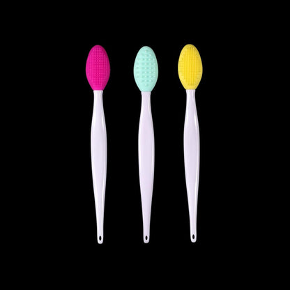 10-Pack Silicone Double-Sided Lip Scrub & Facial Cleansing Brush Set – Exfoliate Lips, Remove Blackheads, Deep Clean Pores