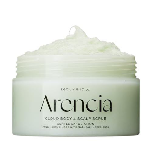 Arencia Fresh Cloud Sea Salt Body & Scalp Scrub (Green) – Gentle Exfoliation for Softer, Refreshed Skin and Scalp, Korean Skin Care - görsel 2