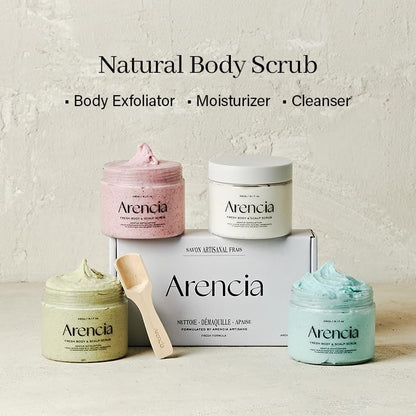 Arencia Fresh Cloud Sea Salt Body & Scalp Scrub (Green) – Gentle Exfoliation for Softer, Refreshed Skin and Scalp, Korean Skin Care