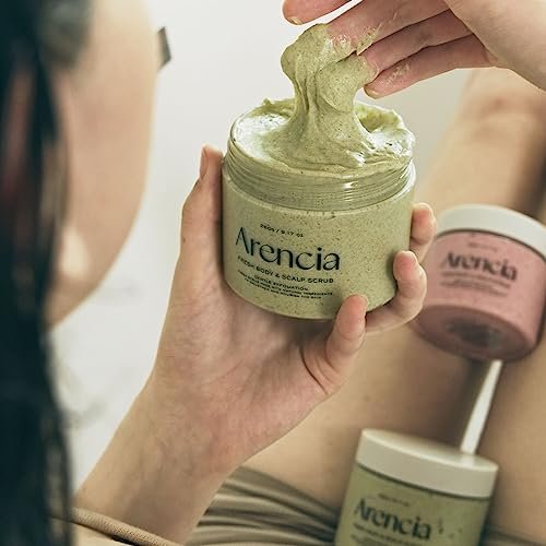 Arencia Fresh Cloud Sea Salt Body & Scalp Scrub (Green) – Gentle Exfoliation for Softer, Refreshed Skin and Scalp, Korean Skin Care - görsel 10