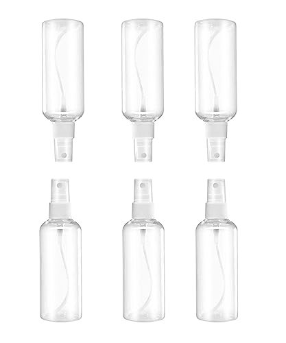 MUUZLL 6-Pack Refillable Spray Bottles - 2oz/50ml Clear Empty Fine Mist Plastic Mini Travel Bottles - görsel 1