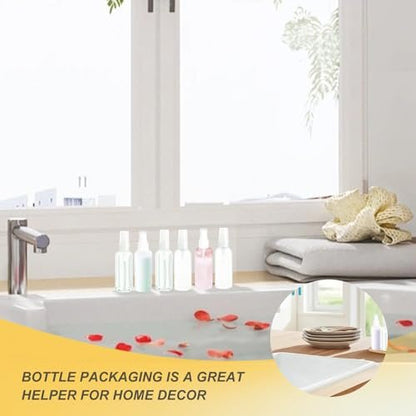 MUUZLL 6-Pack Refillable Spray Bottles - 2oz/50ml Clear Empty Fine Mist Plastic Mini Travel Bottles