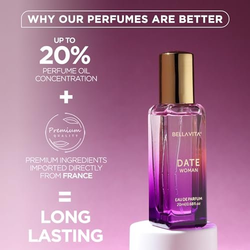 BellaVita Luxury DATE Eau de Parfum Travel Size Edition 20 ml – Long-Lasting Mini Perfume for Women with Red Fruit, Pink Pepper & Jasmine - görsel 8