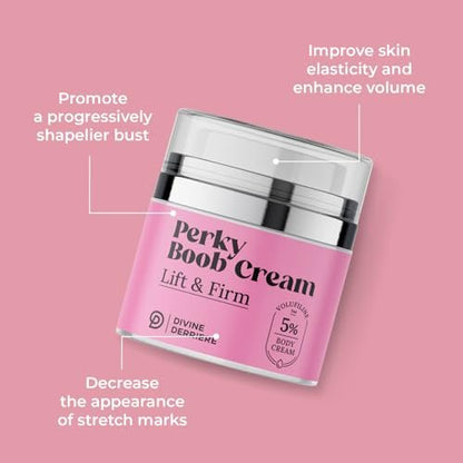 Divine Derriere Perky Body Cream - Lift & Firm Skin Tightening Cream for Body, Moisturizing Chest Firming Cream with Volufiline for a Perkier Look & Toned Décolleté, 1.7 Fl Oz Avelisse