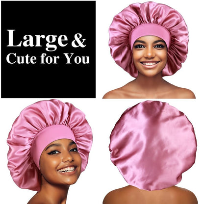 12-Pack Large Satin Bonnets for Sleeping - Silky Hair Bonnet for Black Women, Braids, Curly Hair Avelisse