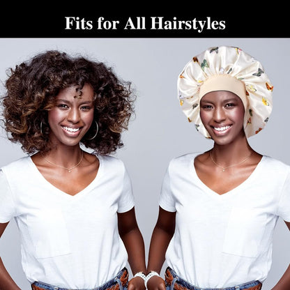 12-Pack Large Satin Bonnets for Sleeping - Silky Hair Bonnet for Black Women, Braids, Curly Hair Avelisse