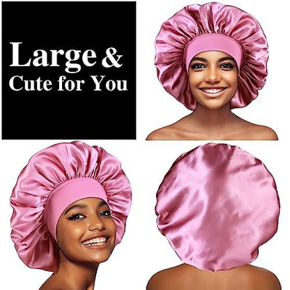 12-Pack Large Satin Bonnets for Sleeping - Silky Hair Bonnet for Black Women, Braids, Curly Hair Avelisse