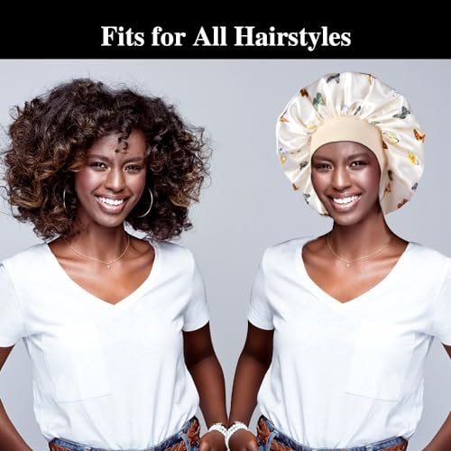 12-Pack Large Satin Bonnets for Sleeping - Silky Hair Bonnet for Black Women, Braids, Curly Hair Avelisse