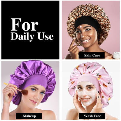 12-Pack Large Satin Bonnets for Sleeping - Silky Hair Bonnet for Black Women, Braids, Curly Hair Avelisse