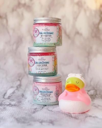 Whipped Body Butter for Women & Teens – Bella & Bear Unicorn Dreams – Hydrating & Moisturizing Cream – Vegan, Cruelty-Free – Mango, Pineapple & Vanilla Avelisse