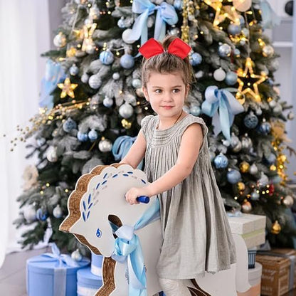 12-Pcs 5-Inch Large Grosgrain Ribbon Cheer Bows with Alligator Hair Clips - Stylish Hair Accessories for Little Girls, Teens, and Cheerleaders