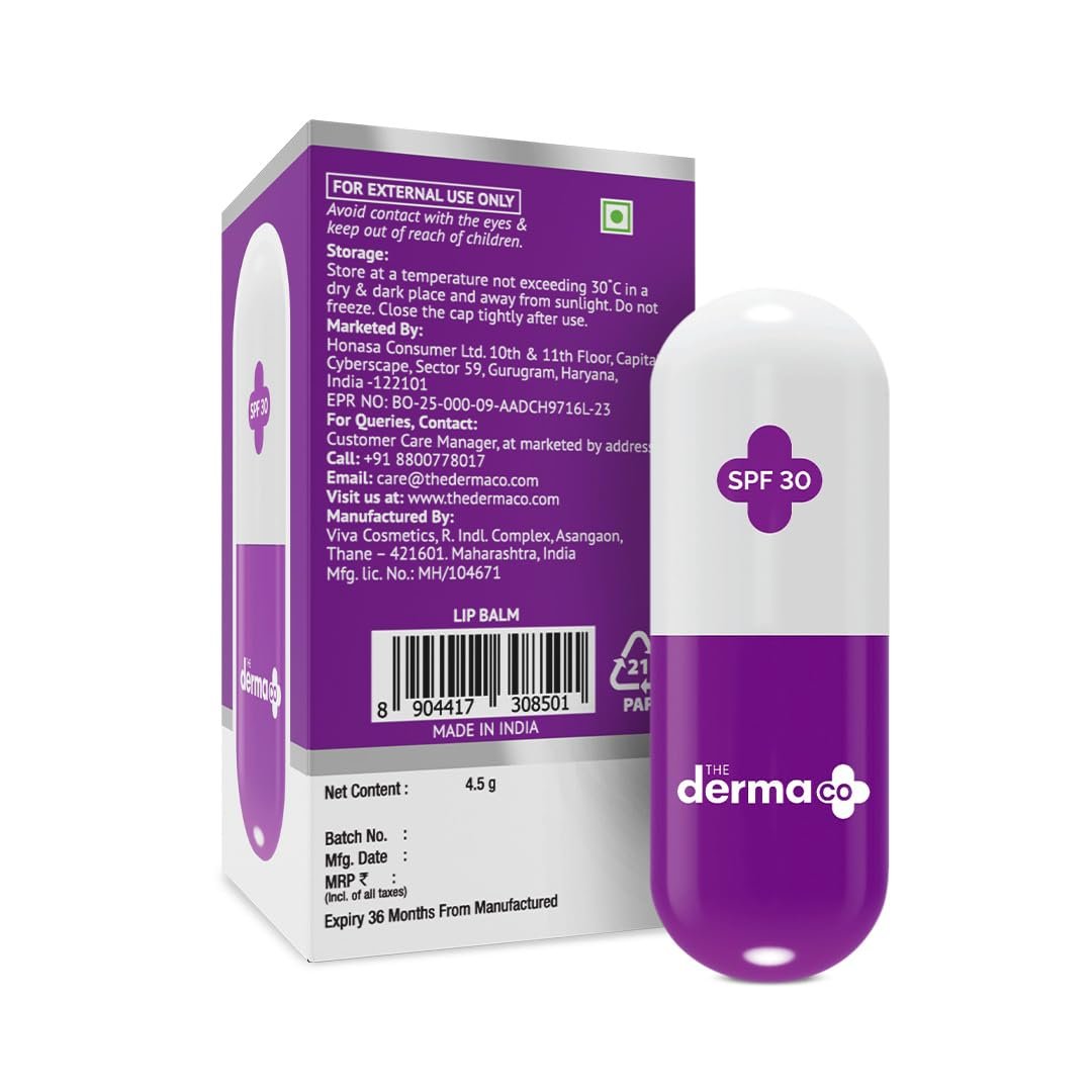 The Derma Co 1% Kojic Acid Lip Balm with Alpha Arbutin & Hyaluronic Acid – Treats Pigmentation, Moisturizes Lips, Off White, Travel Friendly, for Dark & Pigmented Lips, 4.5 g - görsel 13
