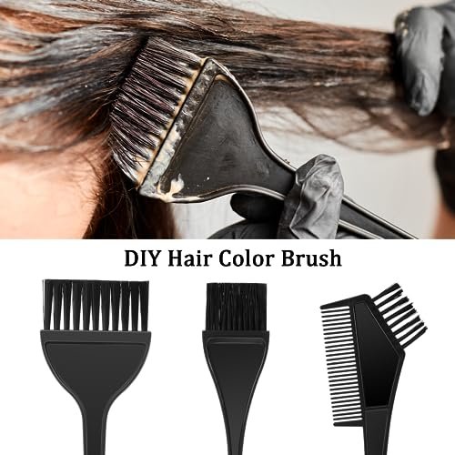 3Pcs Professional Salon Hair Color Applicator Kit - Hair Tint Dyeing Brush Set for Coloring and Dyeing - görsel 6