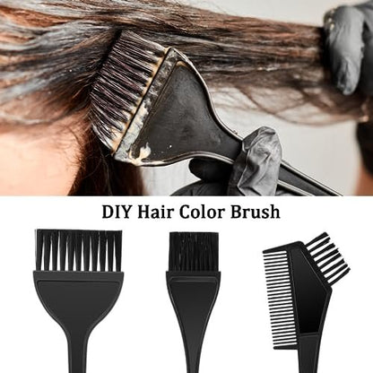 3Pcs Professional Salon Hair Color Applicator Kit - Hair Tint Dyeing Brush Set for Coloring and Dyeing