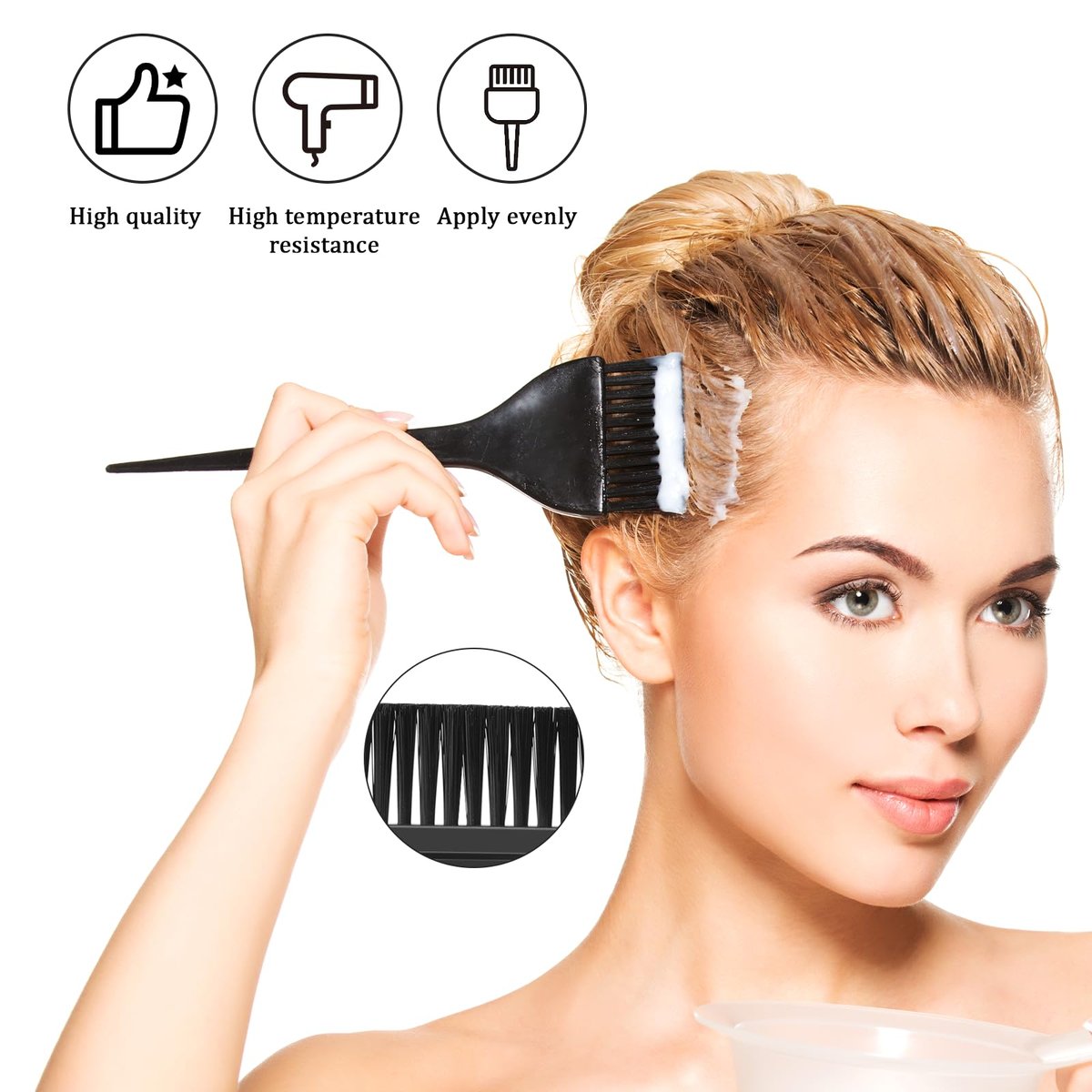 3Pcs Professional Salon Hair Color Applicator Kit - Hair Tint Dyeing Brush Set for Coloring and Dyeing - görsel 13