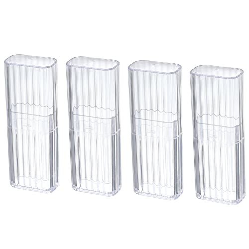 JIEDALIN 4 Pack Mini Travel Cotton Swab Case – Portable Transplastic PP Storage Box for Makeup Sponges, Cotton Swabs, Hair Ties, Floss & Cosmetics - görsel 2