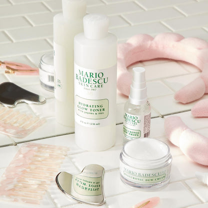 Mario Badescu Hydrating Glow Toner with Jojoba & PHA – Brightening & Rejuvenating Facial Toner for Luminous Skin, Cooling Sensation, 8 Fl Oz Avelisse