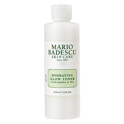Mario Badescu Hydrating Glow Toner with Jojoba & PHA – Brightening & Rejuvenating Facial Toner for Luminous Skin, Cooling Sensation, 8 Fl Oz Avelisse