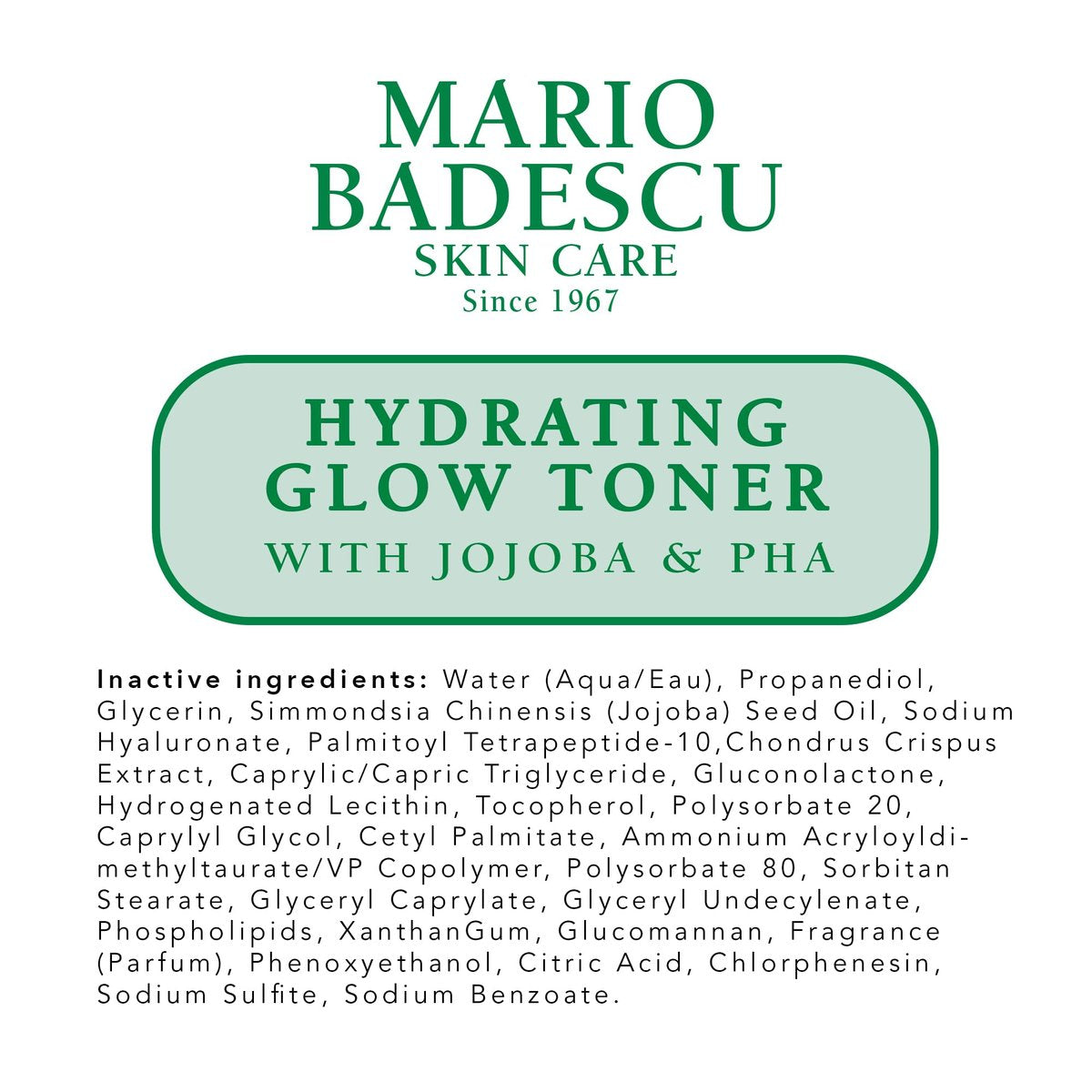 Mario Badescu Hydrating Glow Toner with Jojoba & PHA – Brightening & Rejuvenating Facial Toner for Luminous Skin, Cooling Sensation, 8 Fl Oz Avelisse