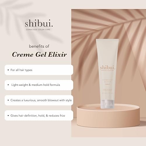 SHIBUI Creme Gel Elixir - Weightless Styling & Texture with Thermal Protection, Vegan & Sulfate-Free, 6 Fl Oz Avelisse