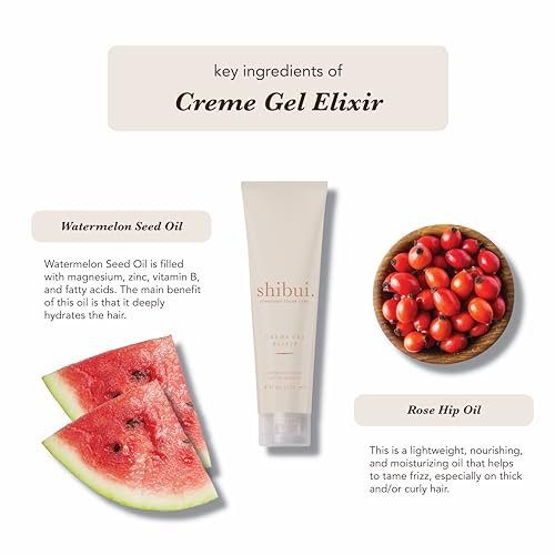 SHIBUI Creme Gel Elixir - Weightless Styling & Texture with Thermal Protection, Vegan & Sulfate-Free, 6 Fl Oz Avelisse