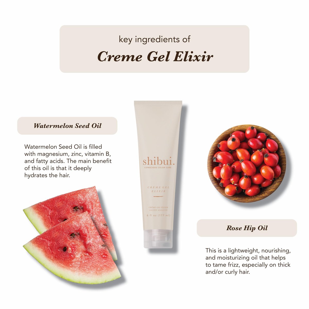 SHIBUI Creme Gel Elixir - Weightless Styling & Texture with Thermal Protection, Vegan & Sulfate-Free, 6 Fl Oz Avelisse