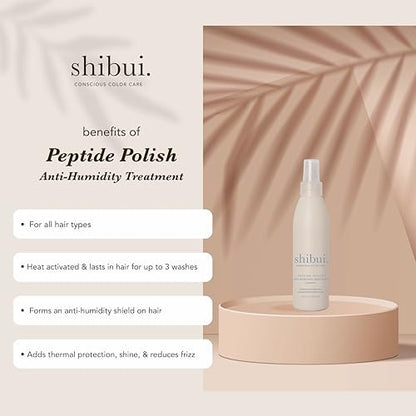 SHIBUI Peptide Polish Anti Humidity Treatment - Heat-Activated Shine & Color Protection, Vegan & Sulfate-Free, 6.5 Fl Oz Avelisse
