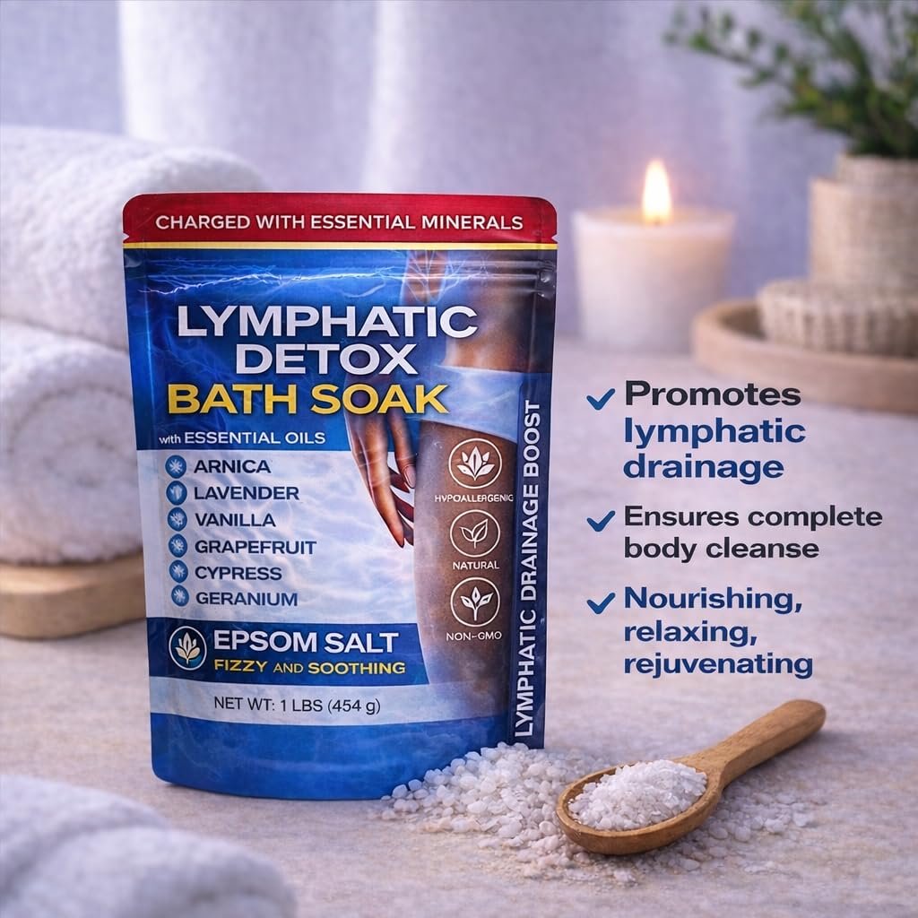 Bruizex Arnica Montana Bath Salts - Epsom Salt Soak for Lymphatic Drainage & Body Detox, Pain Relief & Post Surgery Recovery, 1 Lb Avelisse