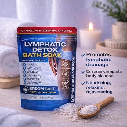 Bruizex Arnica Montana Bath Salts - Epsom Salt Soak for Lymphatic Drainage & Body Detox, Pain Relief & Post Surgery Recovery, 1 Lb Avelisse