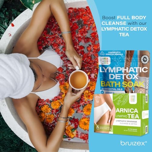 Bruizex Arnica Montana Bath Salts - Epsom Salt Soak for Lymphatic Drainage & Body Detox, Pain Relief & Post Surgery Recovery, 1 Lb Avelisse